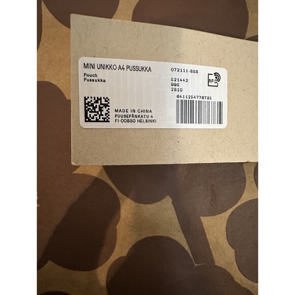 Marimekko Mini Unikko A4 Pussukka Recycled Material NWT - Picture 7 of 11